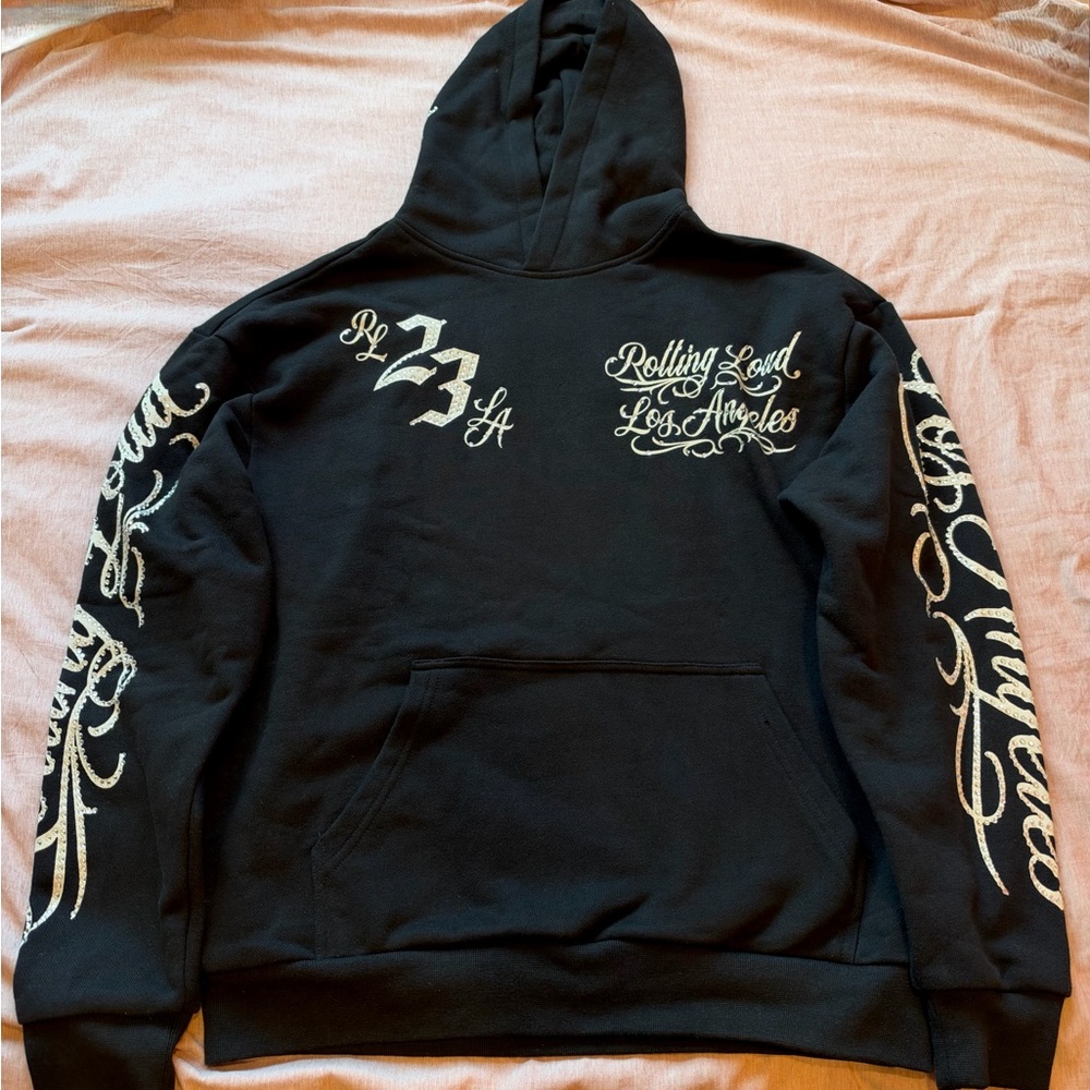 ROLLING LOUD RHINESTONE HOODED SWEATSHIRT- RL ‘23 LOS ANGELES MERCH